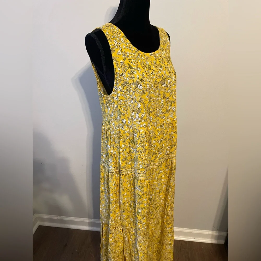 Max Studio Yellow Floral Maxi Dress - Picture 4 of 5